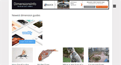 Desktop Screenshot of dimensionsinfo.com