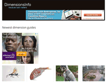 Tablet Screenshot of dimensionsinfo.com